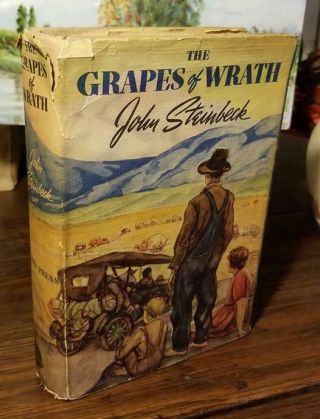 John Steinbeck The Grapes Of Wrath 1939 Early W/dj 1st Year Pulitzer Prize