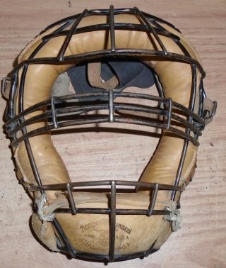 Vintage Draper Maynard Leather Baseball Catchers Mask