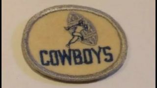 Vintage Football Nfl 1960s Cloth Sew - On Patch - Dallas Cowboys Rare Old Logo