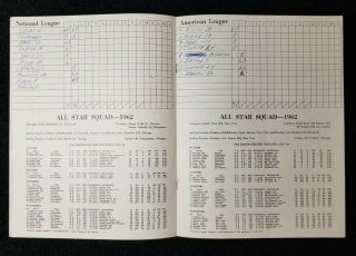 Wrigley Field 1962 ALL STAR GAME VTG PROGRAM Clemente Mays EXMT - NM 2