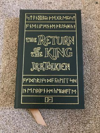 1984 Leather Easton Press,  The Return Of The King,  J.  R.  R.  Tolkien,  Map