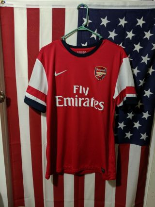Nike Arsenal Fc Gunners Jersey Size L,  Authentic Vintage Nike Soccer Jersey