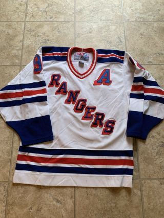 Vintage Made In Canada Ccm York Rangers 99 Wayne Gretzky Jersey In Size M