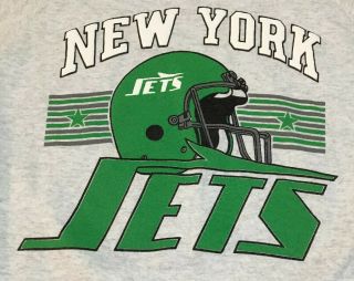 Vintage 90’s York Jets Sweatshirt Nfl Football Made In Usa Large