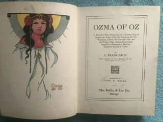 Ozma Of Oz By L.  Frank Baum,  1907 Later Printing ? Color Plates 3