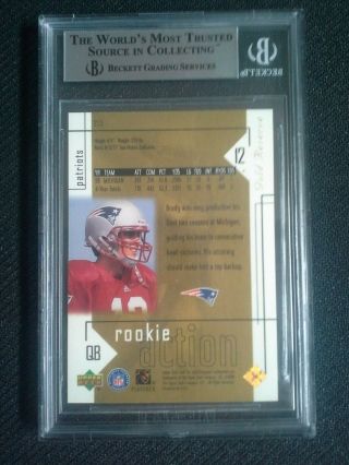 2000 UD Gold Reserve 215 Tom Brady Rookie Card Serial 75/2500 BGS Graded 8.  5 2