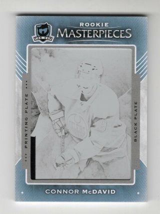 15 - 16 Ud The Cup Rookie Masterpieces Black Printing Plate Connor Mcdavid 1/1