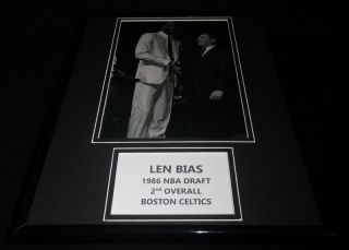 Len Bias 1986 Nba Draft Celtics Maryland Framed 11x14 Photo Display
