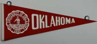 Vintage Oklahoma University Sooners 30x12 Pennant