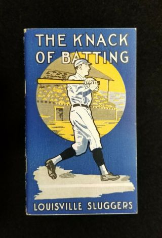 1924 Louisville Slugger Babe Ruth Vtg The Knack Of Batting Exmt - Nm