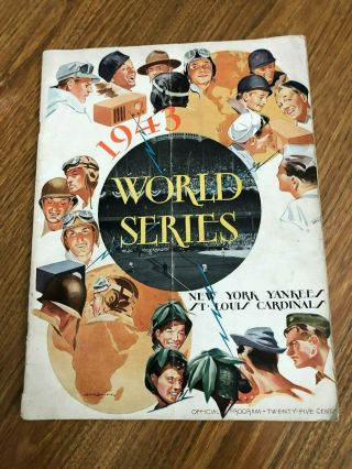 1943 St.  Louis Cardinals Vs York Yankees World Series Program