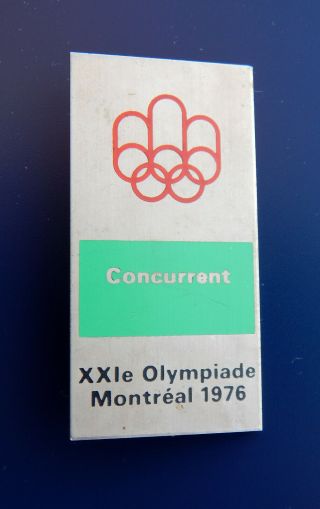 1976 Montreal Olympics Participation Concurrent Badge