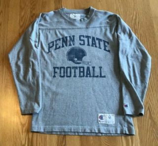 Vintage Champion Penn State Football Nittany Lions Long Sleeve Shirt M
