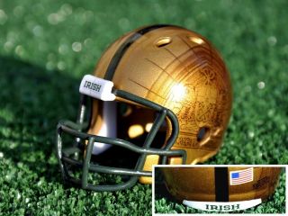 Notre Dame Irish 2016 Shamrock Series Custom Riddell Pocket Pro Football Helmet