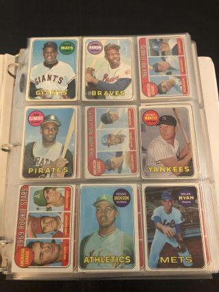 1969 Topps Baseball Complete Set 664 Cards Vg/ex Mixed Grade Mantle Aaron Mays