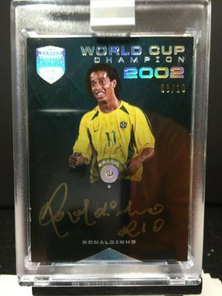 2018 Eminence Soccer Ronaldinho World Cup Champion Diamond Autograph 8/10 Auto