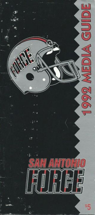1992 San Antonio Force Arena Football League Media Guide - Afl Fwil