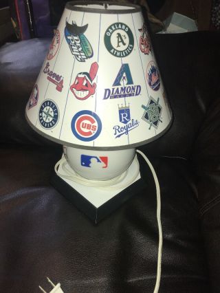 Vintage Mlb Major League Baseball Lamp Pro Sports All Teams Boys Night Light