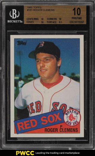 1985 Topps Roger Clemens Rookie Rc 181 Bgs 10 Pristine (pwcc)