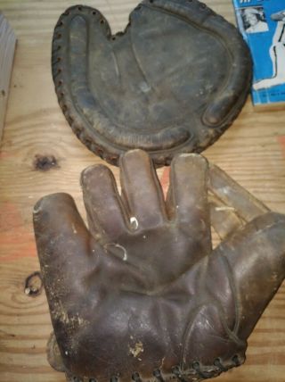 Two Old Baseball Gloves,  One A Spalding,  1973 Who 
