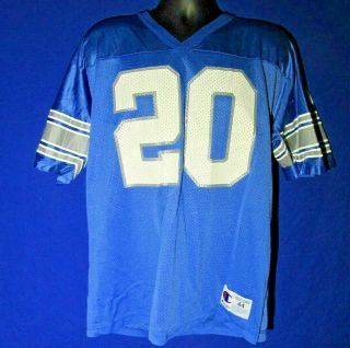 Champion Barry Sanders Nfl Detroit Lions Football Jersey Size 44 Blue