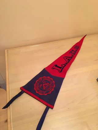 1940s - 50s City College Of Los Angeles 2 - Piece Felt Pennant Chicago Pennant Co.