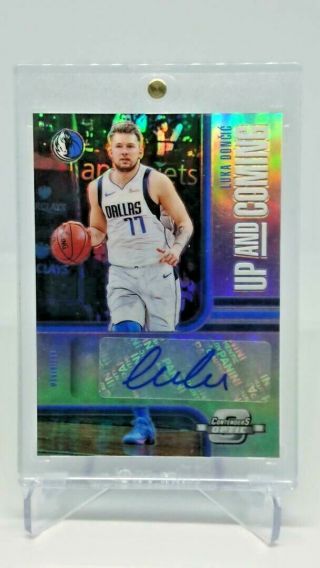 2018 - 19 Luka Doncic Panini Contenders Optic Auto Up & Coming Autograph Rc /99