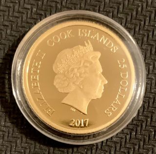 2017 Upper Deck Grandeur Henrik Lundqvist 99.  99 24K Pure 1/4 oz Gold Coin /100 2
