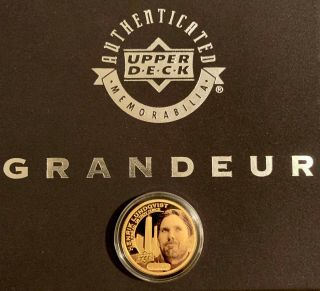 2017 Upper Deck Grandeur Henrik Lundqvist 99.  99 24K Pure 1/4 oz Gold Coin /100 3