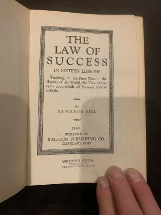 The Law of Success in Sixteen Lessons by Hill,  Napoleon 3