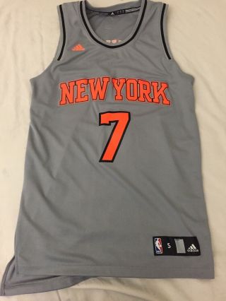 Adidas York Knicks Carmelo Anthony Jersey - Size Small Mens - Gray - Sewn