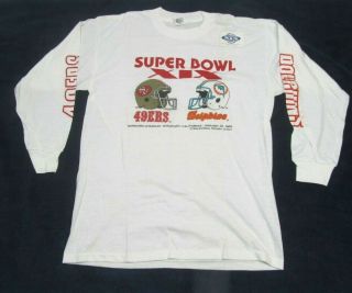 1984 San Francisco 49ers Bowl Xix Shirt Miami Dolphins Nfl Montana Marino