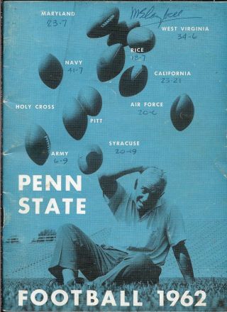 1962 Penn State Football Media Guide Nittany Lions