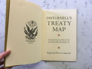 VINTAGE STAGECOACH PRESS MAP OF MEXICO DISTURNELL ' S TREATY MAP RITTENHOUSE 1965 3