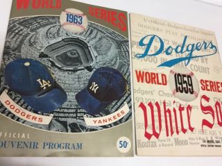 Two Los Angeles Dodgers World Series Programs