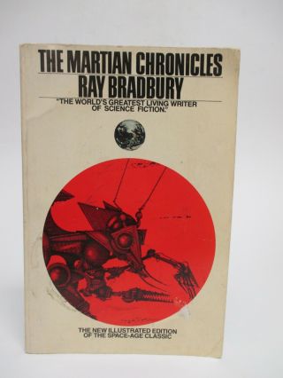Signed Ray Bradbury " The Martian Chronicles " Ian Miller Illustrated - Bantam 1979