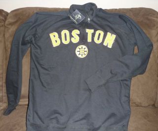 Boston Bruins Embroided Team Logo Zip Up Jacket Wright&ditson Size Large