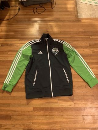 Adidas Originals Seattle Sounders Fc Soccer Track Jacket Full Zip Large