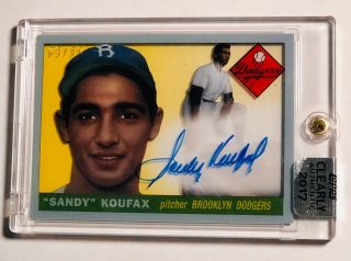 2017 Topps Clearly Authentic Sandy Koufax Rookie Reprint Auto 5/30 Autograph