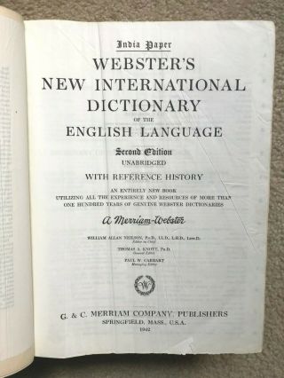 Webster ' s International Dictionary of the English Language Unabridged (1942) 3