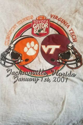 Clemson Tigers Vs Virginia Tech.  Toyota Gator Bowl T - Shirt January 1,  2007