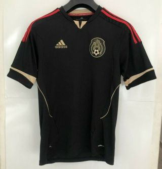 Adidas Climacool Mexico Soccer Fifa Away Jersey Black Gold 2011 - 2012 Small