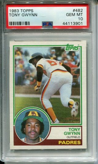 1983 Topps 482 Tony Gwynn Rookie Psa 10 Gem Mt San Diego Padres