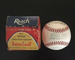 Reach No 0 Official American League Baseball Joe Cronin - Autographed