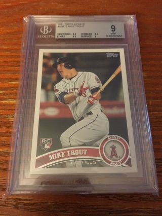 Mike Trout 2011 Topps Update Us175 Rookie Rc Bgs 9.  5 9.  5 9.  5 8.  5 Subgrades