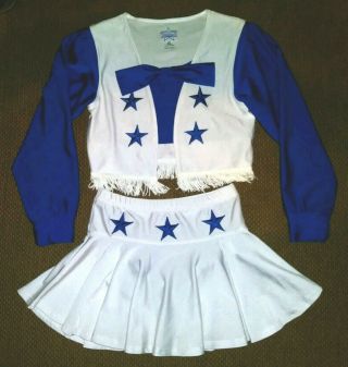 Girls 2 Piece Dallas Cowboys Cheerleader Cheer Outfit Size Xl Costume Uniform