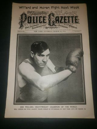 The National Police Gazette 3/18/1916 Jess Willard World Heavyweight Champ