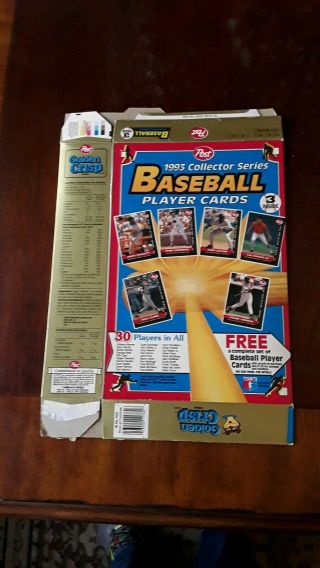 Post Cereal Full Panel Flat Box 1993 Collector 