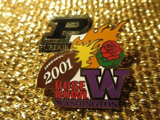 Washington Huskies - Purdue Boilermakers 2001 Rose Bowl Ncaa Football Pin