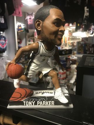 2007 Tony Parker Bobblehead 32/2007 San Antonio Spurs Bobble Figure Nib
